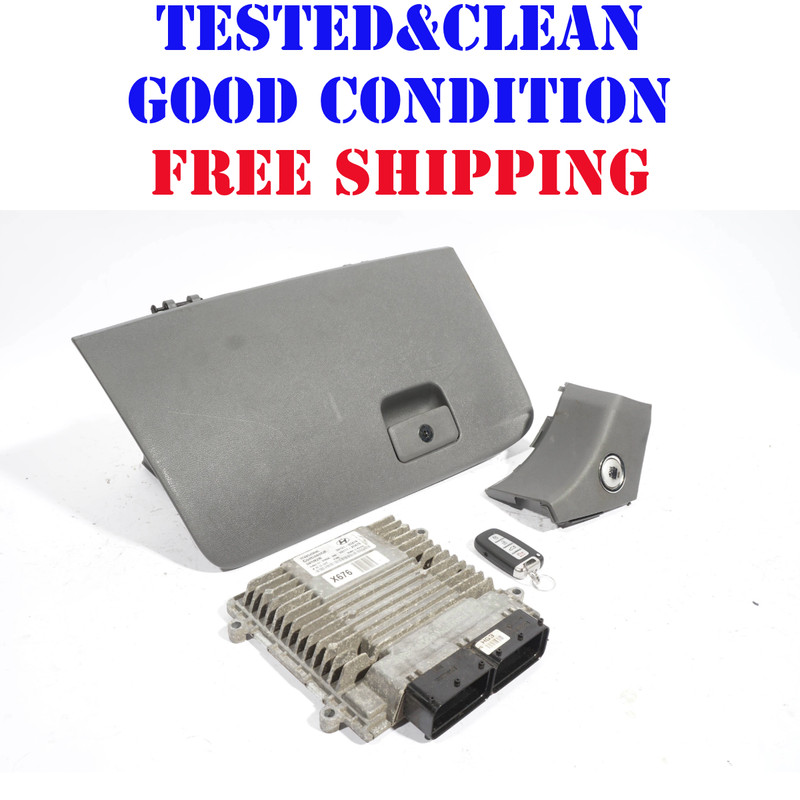 2011-14 HYUNDAI SONATA 2.4L IGNITION SET KEY LOCK MODULE GLOVE BOX OEM