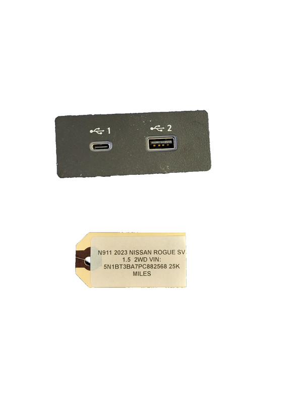 2021-2023 Nissan Rogue Center Console Dual USB Adapter OEM 284H3-6RA2A