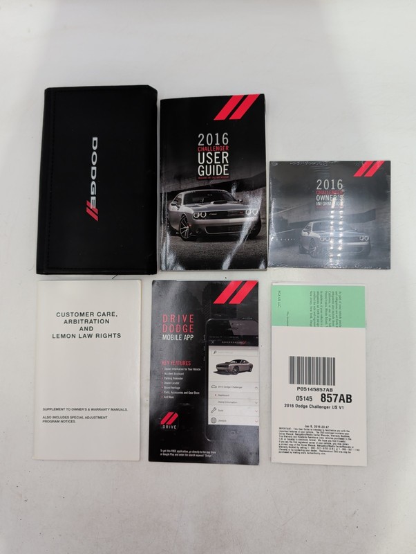 2016 DODGE CHALLENGER + SRT & HELLCAT COMPLETE OWNERS MANUAL BOOKS DVD CASE