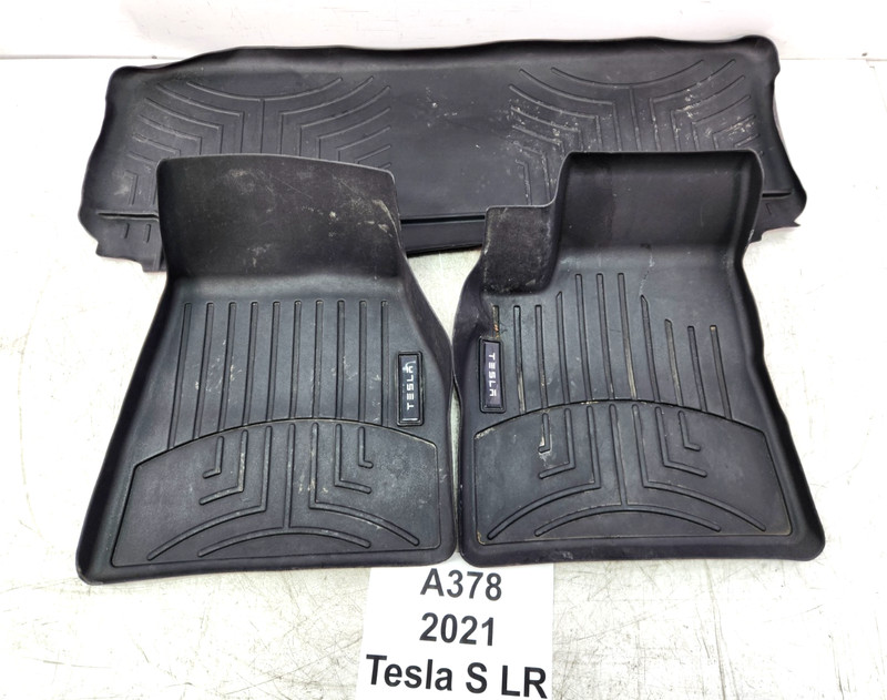 ✅ 21-25 FOR Tesla Model S Front Rear Rubber Floor Mat Black WeatherTech SET