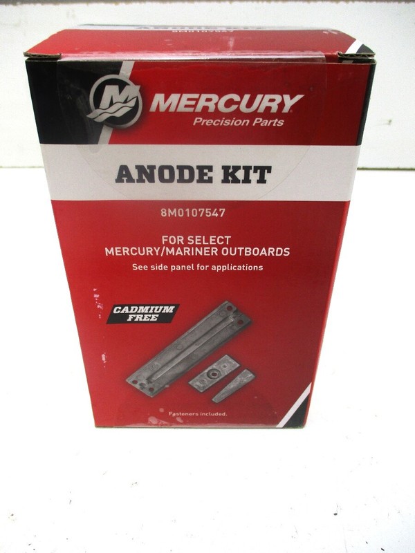 8M0107547 Mercury 4Stk Outboard 40-60hp Bigfoot & CT, 75-115HP Aluminum Anode Ki