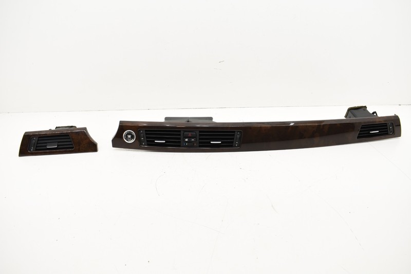 2011 BMW E90 328xi Wood Dashboard Trim Panel Engine Start Button Vent OEM KW30