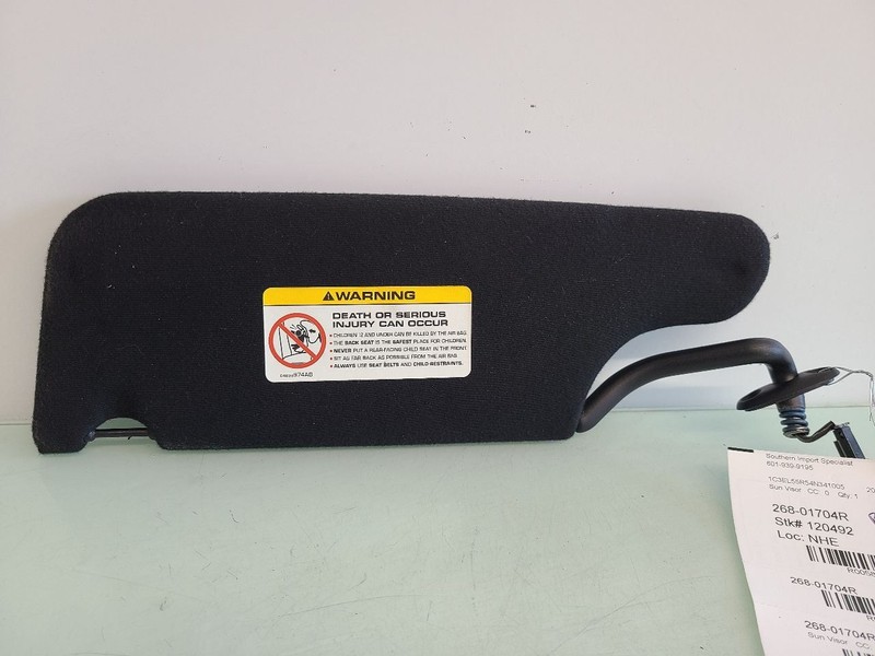 Passenger Sun Visor Convertible With Illumination Fits 01-05 SEBRING 585226