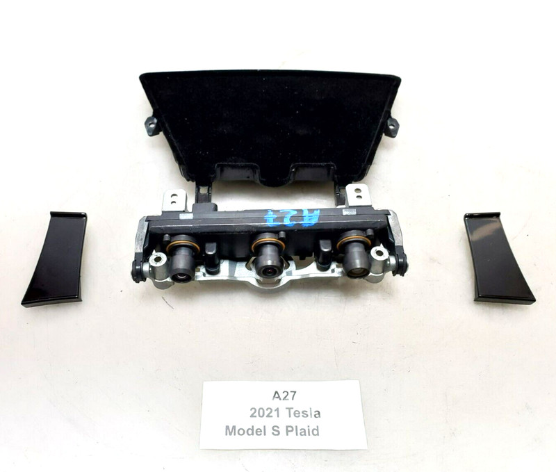✅ 21-23 OEM Tesla Model S X Plaid Front Adjustable Triple View Camera w/ Trim