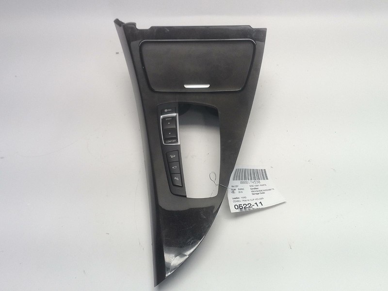 2013-2019 BMW 650I GRAN COUPE CONSOLE SHIFTER TRIM PANEL W/ TRAC SWITCHES OEM