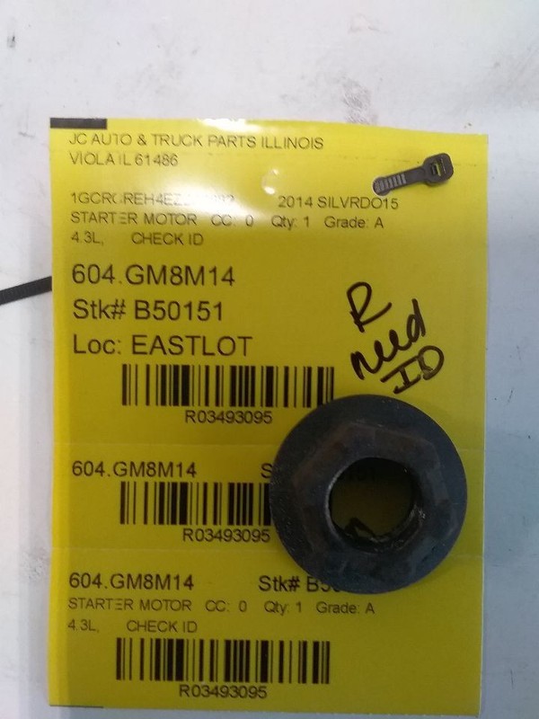 Starter Motor ID 12655055 Fits 15-20 SUBURBAN 1500 3493095
