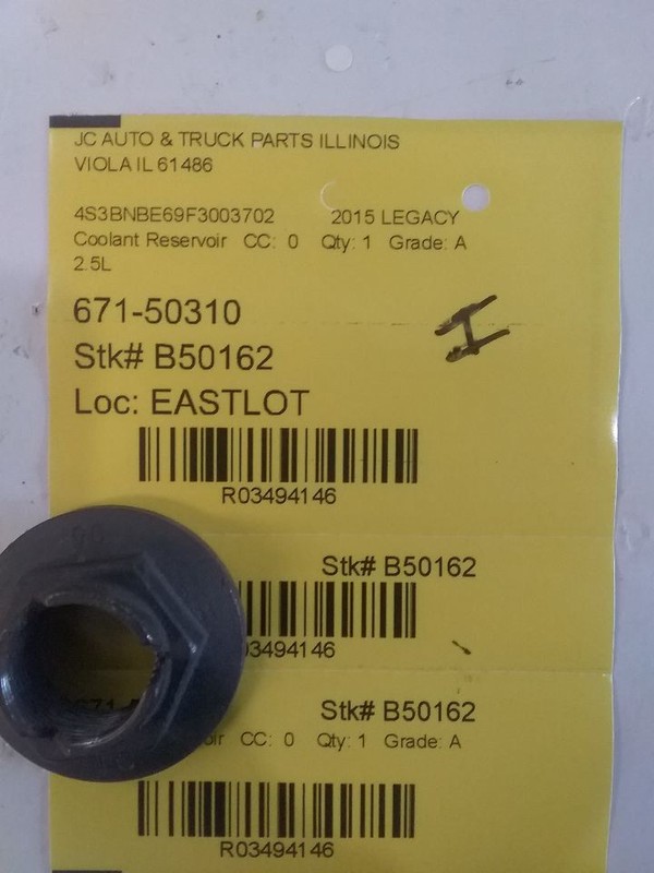 Coolant Reservoir Fits 05-19 LEGACY 3494146