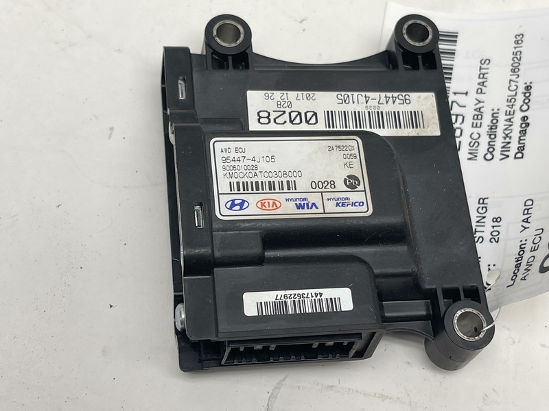 2018-2020 KIA TINGER 3.3L AWD ALL WHEEL DRIVE COMPUTER CONTROL MODULE UNIT OEM