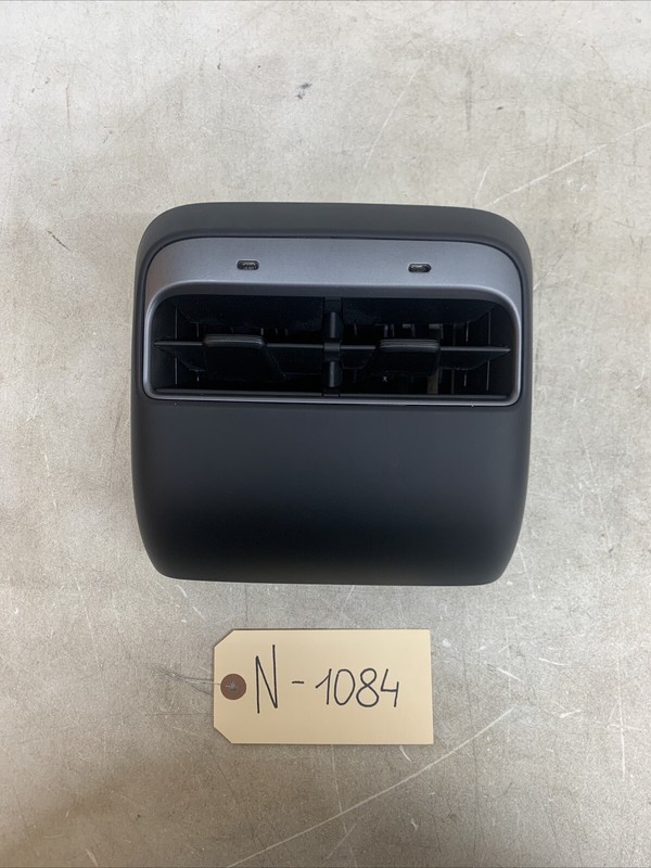 17-23 TESLA MODEL 3 REAR CENTER CONSOLE AIR VENT USB C PORT TRIM OEM 1084 B14