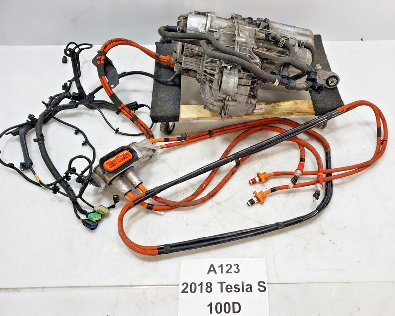✅12-20 OEM Tesla Model S X Rear Drive Unit Engine Electric Motor W/ Harness 123k