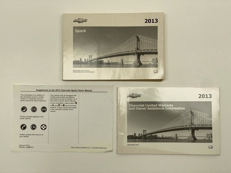 Owners Manual 2013 Chevrolet Spark 86666
