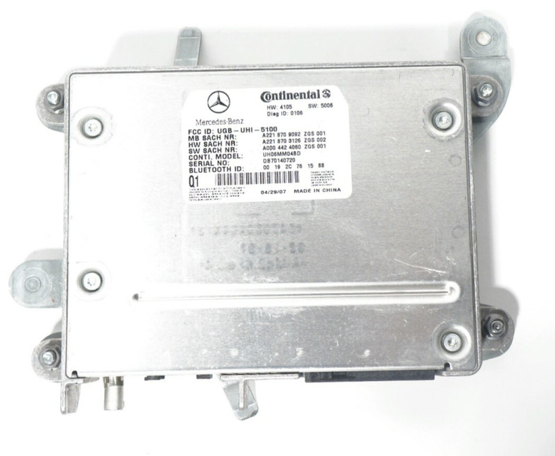 07-09 MERCEDES-BENZ S550 W221 COMMUNICATION VOICE BLUETOOTH CONTROL MODULE OEM