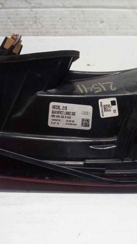 2016 Audi Q5 Left Tail Light Assembly White OEM Used 123633 133K Miles