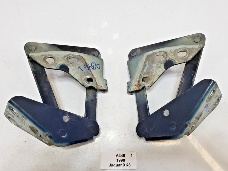 ✅ 97-06 OEM Jaguar XK8 Front Right Left Driver Passenger Hood Hinge Blue SET