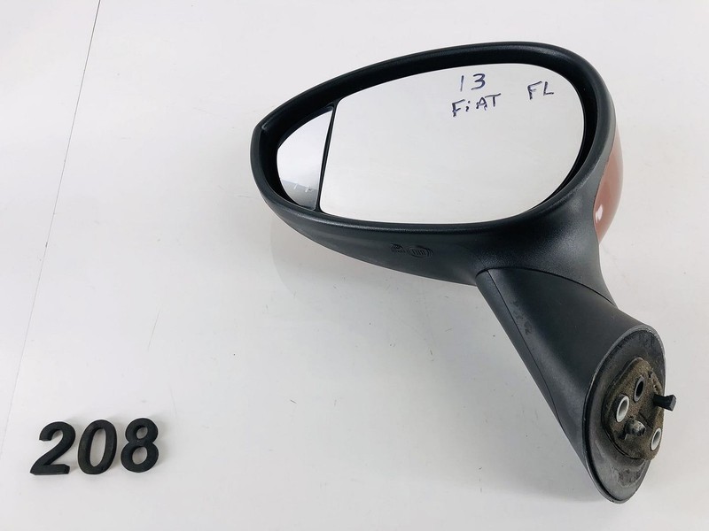12-18 FIAT 500 FRONT LEFT DRIVER SIDE EXTERIOR VIEW MIRROR MANDARIN METALLIC OEM