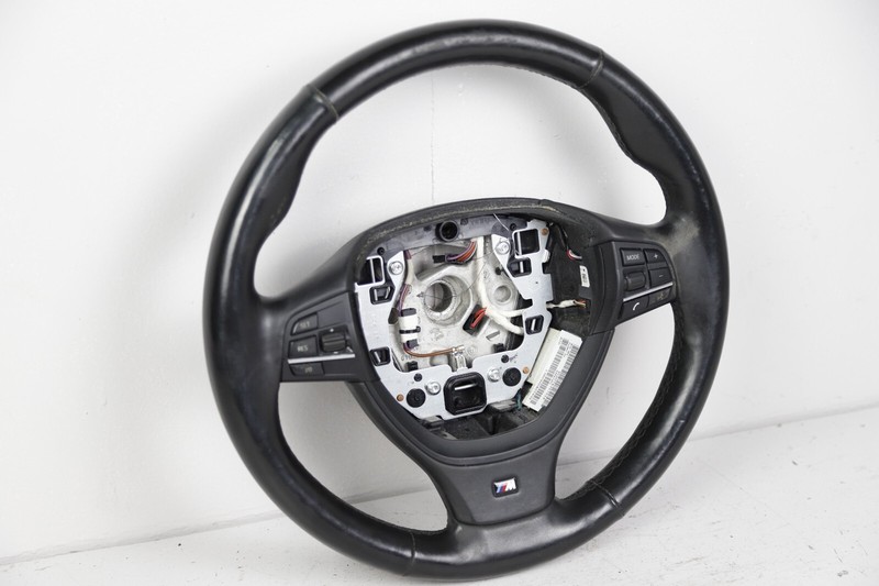 BMW F10 M5 F12 F01 Steering Wheel Black LEATHER W/O Shifters HEATED OEM