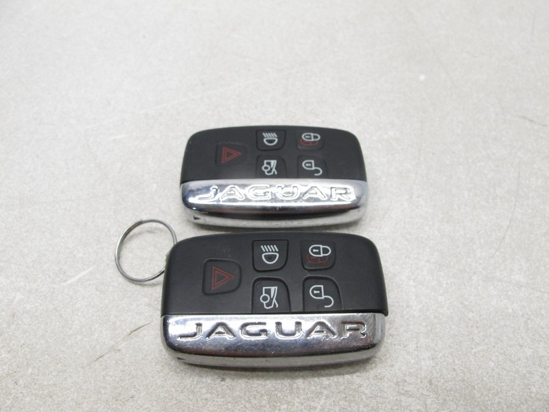 13-24 JAGUAR X260 XF XFR XJ XJR 5 BUTTON SMART REMOTE KEY FOB SET OEM 12112