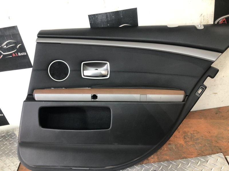2006-2008 BMW 750I SWB REAR PASSENGER LEFT DOOR PANEL BLACK SUNSHADE OEM TESTED
