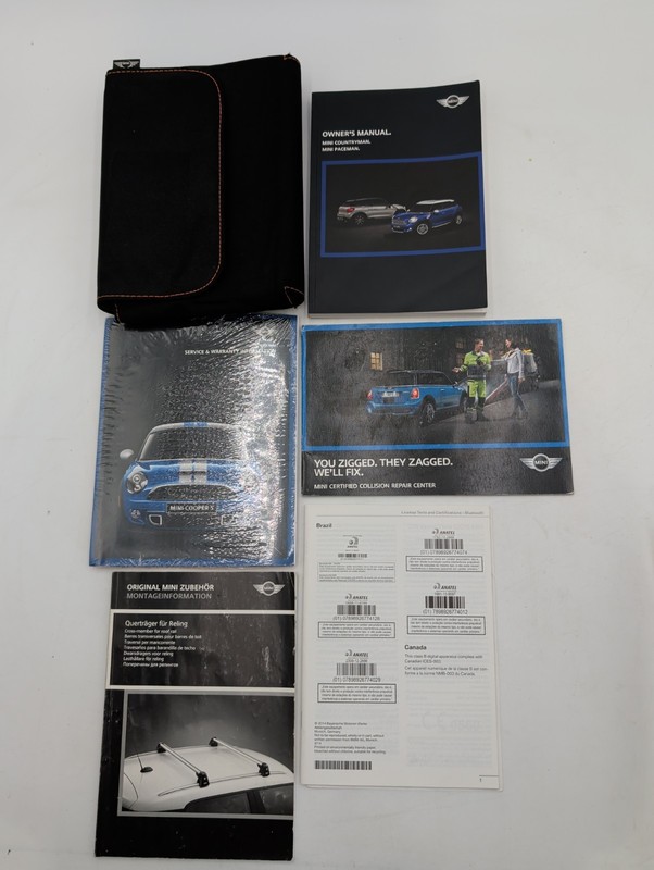 2014 Mini Cooper Mini Countryman Mini Paceman Owners Manual With Case OEM