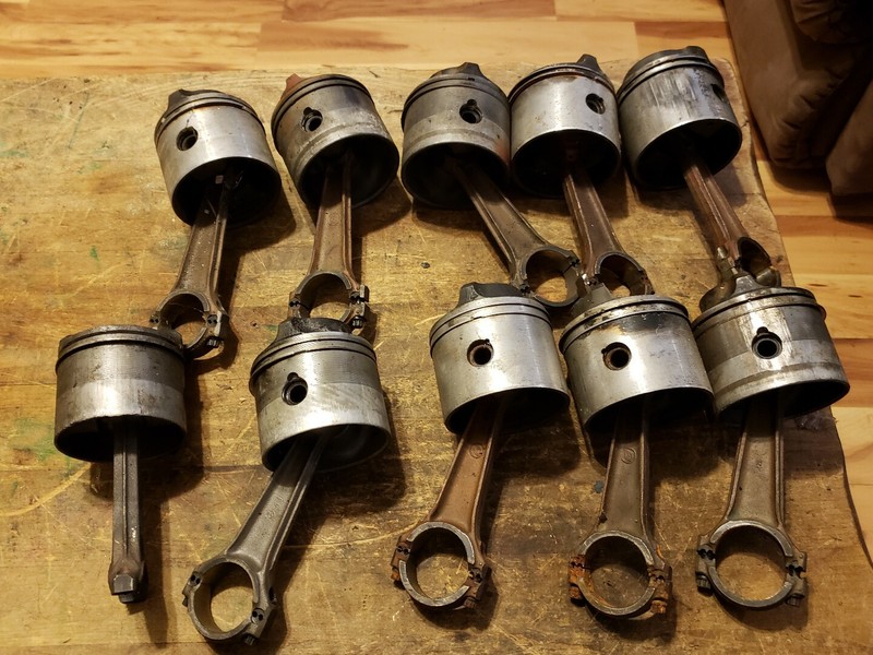 2001 Johnson 90hp 2-stroke outboard pistons and rods 321712 lot