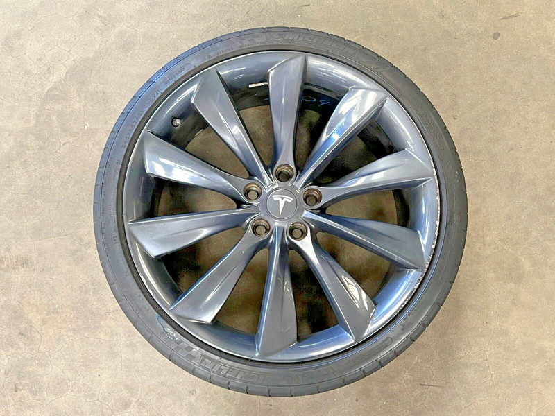 ⭐2012-2015 TESLA MODEL S 21" INCH WHEEL RIM TIRE ALLOY 21X8.5J ASSY OEM LOT2509