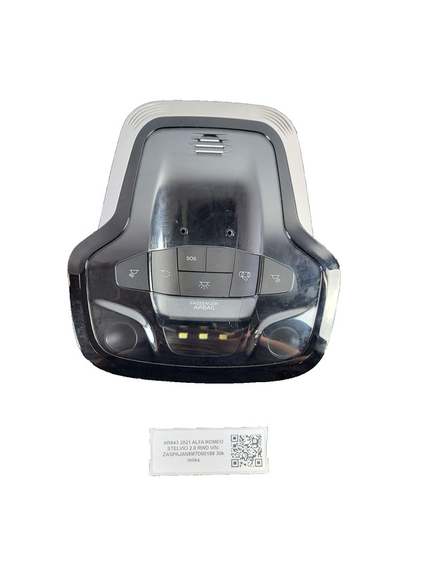 Used Oem Alfa Romeo Front Overhead Console Dome Light for 2018-2024 Stelvio