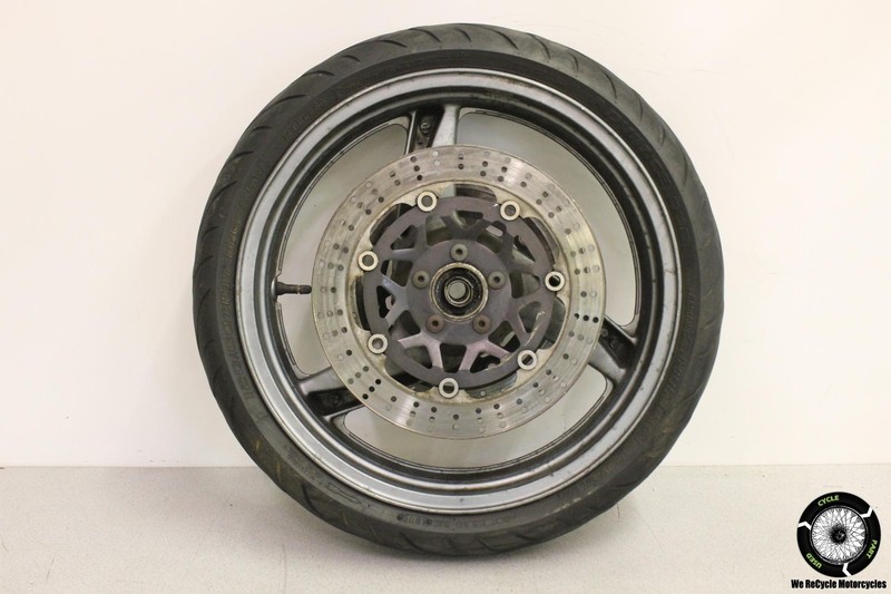1993 Kawasaki Ninja ZX6 ZX600D FRONT WHEEL RIM W BRAKE DISCS ZX 6 93