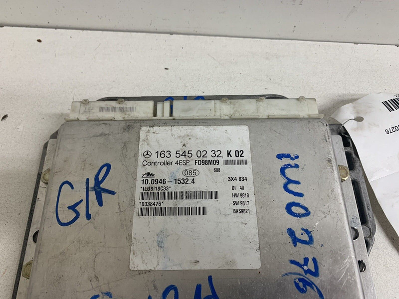 1999 Mercedes ML320 Engine Computer Control Module Ecu Ecm Pcu Pcm 163 545 02 32
