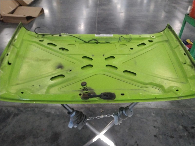 2012 Jeep Wrangler OEM Hood Panel Green Good Condition No Rust 4DR SUV
