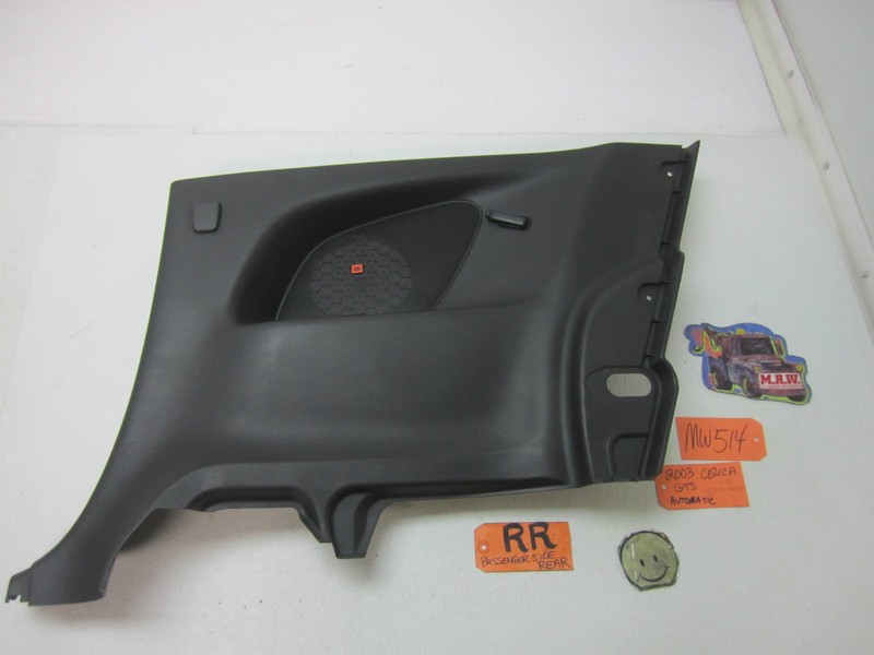 INTERIOR QUARTER PANEL REAR BACK SEAT TRIM SPEAKER COVER PASSENGER 03 CELICA GTS