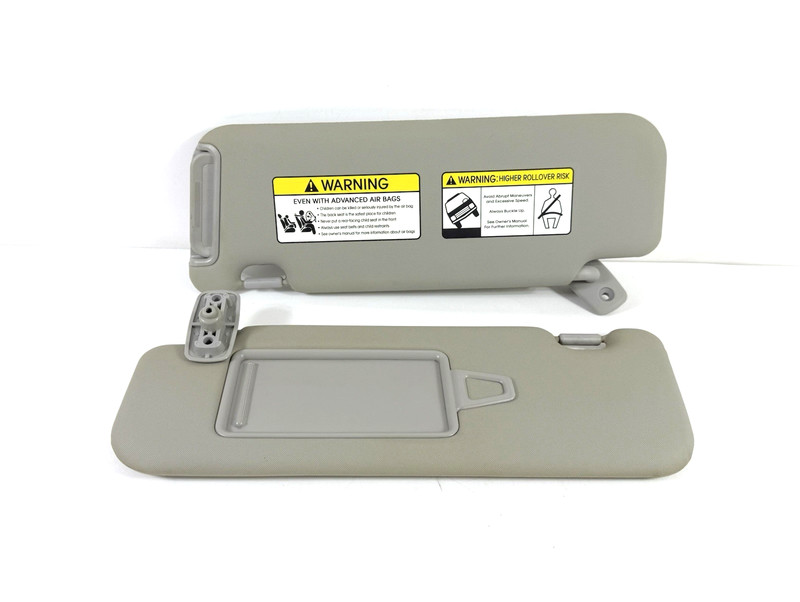 2011-2016 Kia Sportage Front Left Right Sun Visors Pair Set OEM *Neutral Gray