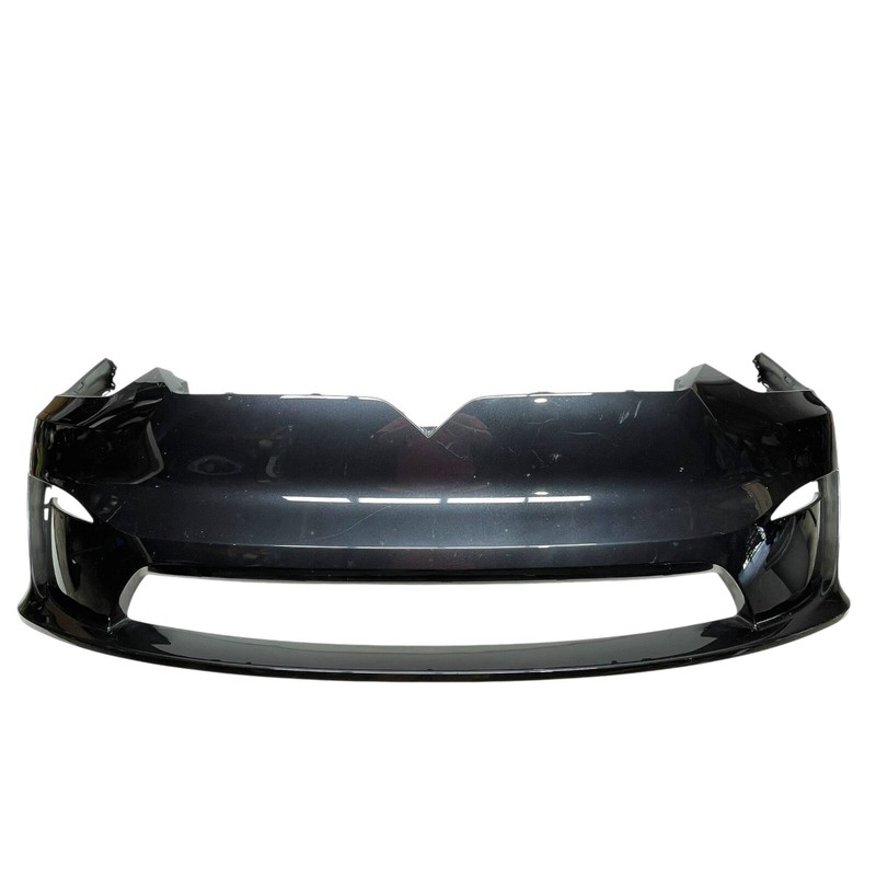2021 2022 2023 Tesla Model S Front Bumper Cover No Park Sensor Holes OEM