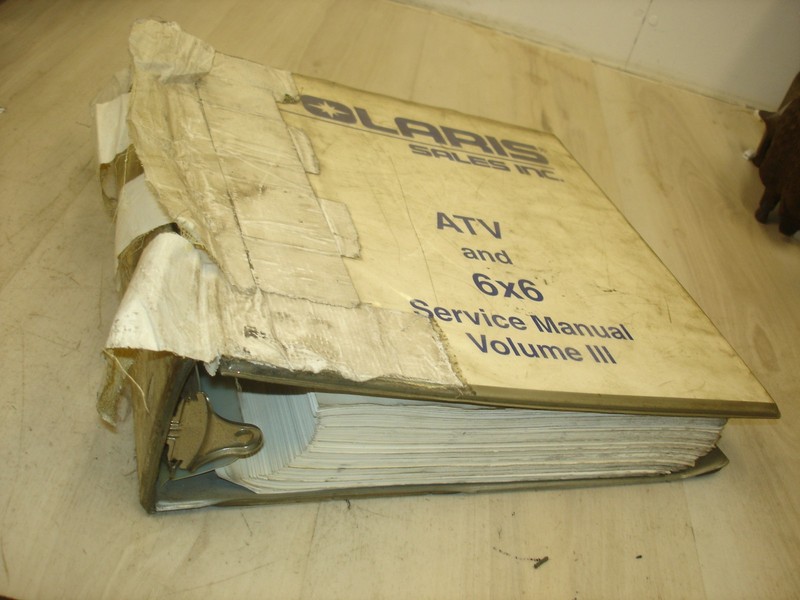 Polaris binder atv and 6x6 service manual volume lll used READ AD