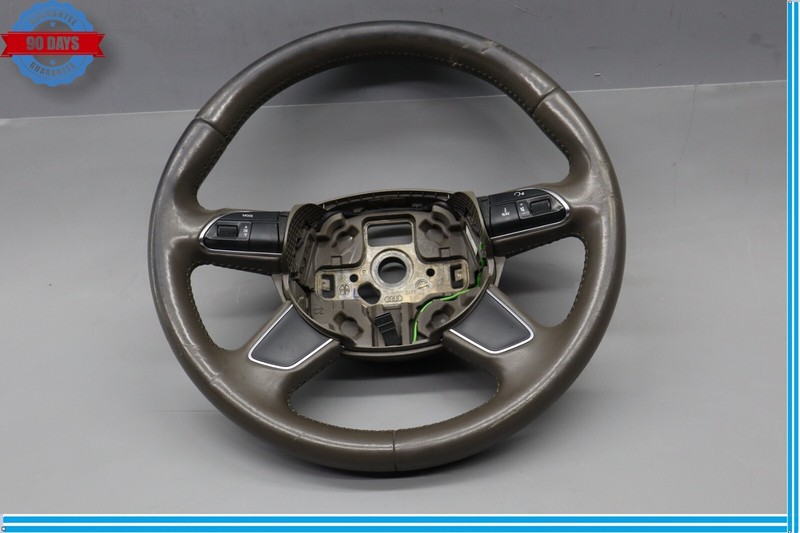 12-15 Audi Q7 A4 Q5 S4 SQ5 Driver Side Multifunction Steering Wheel Brown Oem