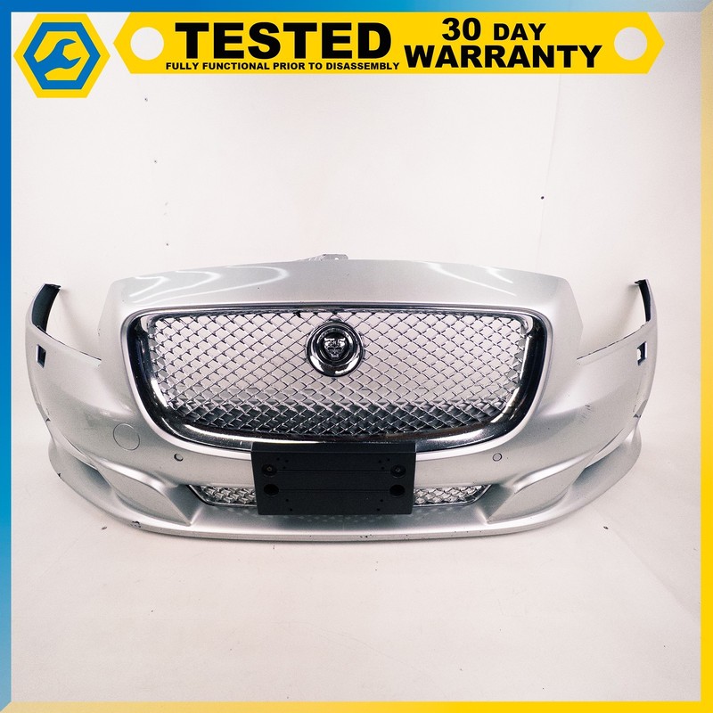 10-15 JAGUAR XJ FRONT BUMPER COVER PANEL ASSEMBLY SILVER OEM