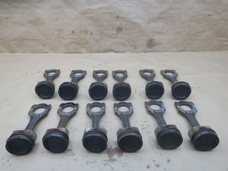 03-10 BENTLEY CONTINENTAL GT FLYING SPUR 6.0L ENGINE PISTON CONNECTING ROD SET