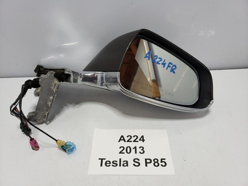 ✅12-20 OEM Tesla Model S Right Passenger Door Exterior Side Mirror Brown