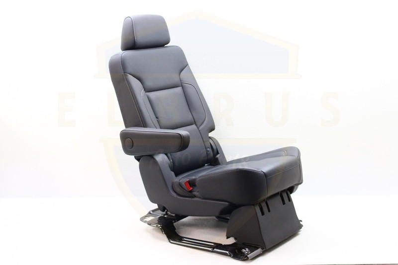 2017-2020 CHEVY TAHOE REAR DRIVER LEFT 2ND SECOND ROW SEAT MANUAL BLACK LEATHER