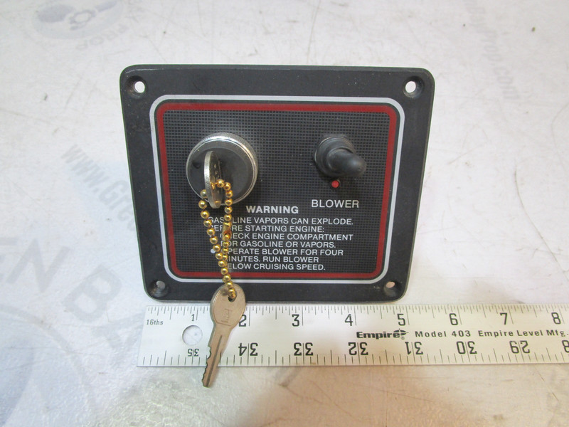 Marine Boat Dashboard Dash Panel with Key and Switch Black/Red/White 5" x 4 1/4"
