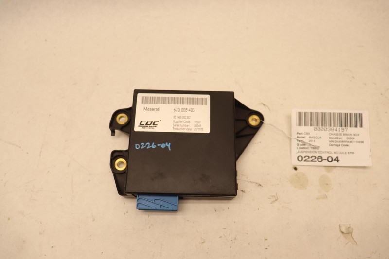 2014-2017 MASERATI QUATTROPORTE SUSPENSION DAMPENING CONTROL MODULE UNIT OEM