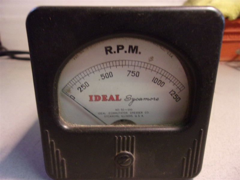 Ideal Sycamore 50-010 Panel Meter RPM Tachometer *FREE SHIPPING*