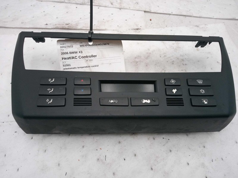 2006 BMW X3 A/C Selector Switch OEM Black 64113413866 129K Miles