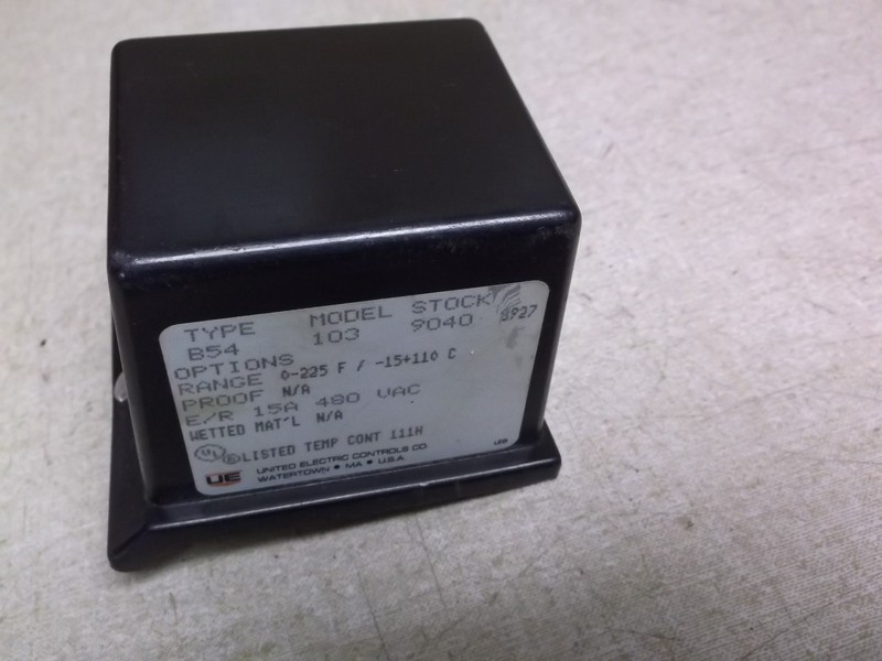 United Electric Controls Type B54 Model 103 Temperature Controller 9040