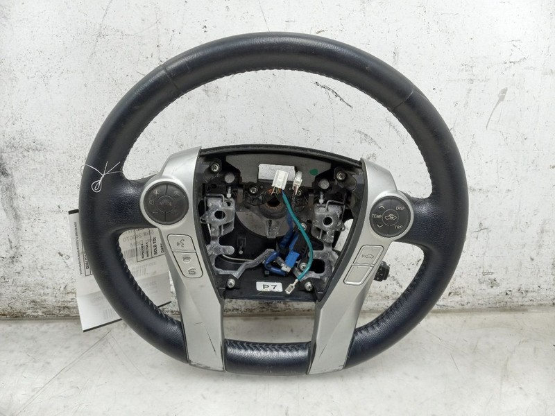 13 TOYOTA PRIUS STEERING WHEEL PLUG IN WITH CONTROLS BLACK