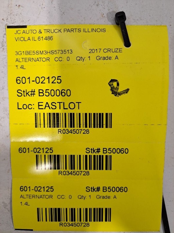 Alternator Fits 16-19 CRUZE 3450728