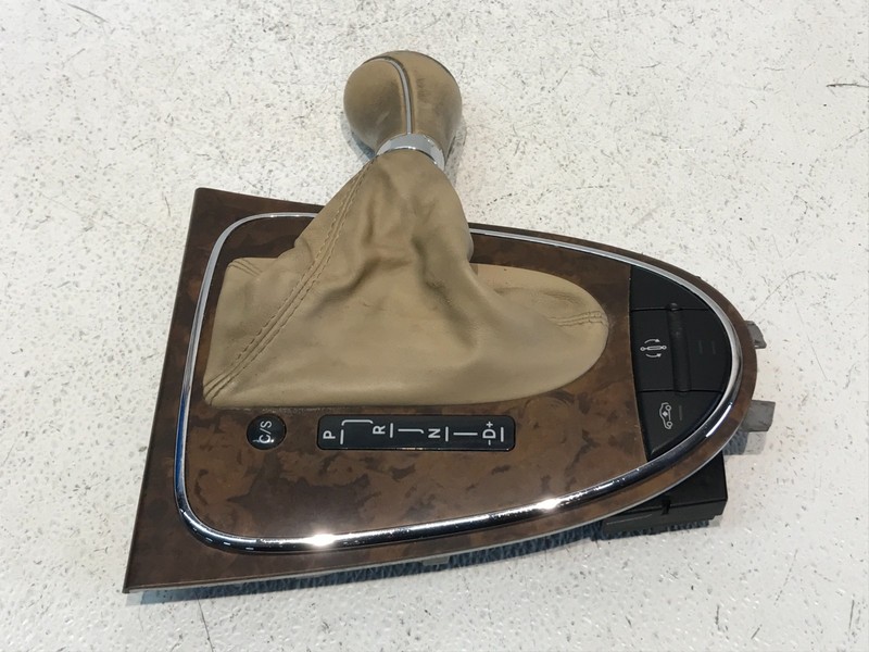 06-11 Mercedes CLS500 Center Console Gear Shifter Knob Trim Cover Bezel Wood
