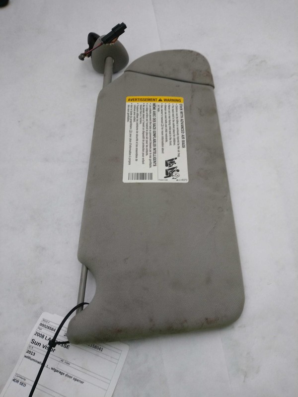 2008 Buick LaCrosse Sun Visor White OEM Used 4DR SED 119448 204K Miles