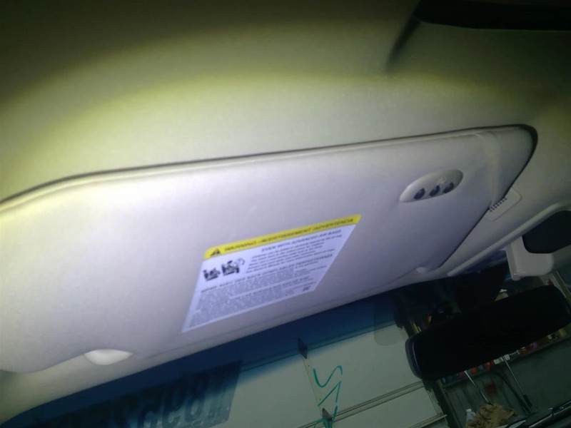 Driver Left Sun Visor Without Garage Door Opener Fits 13-19 FLEX 1729057