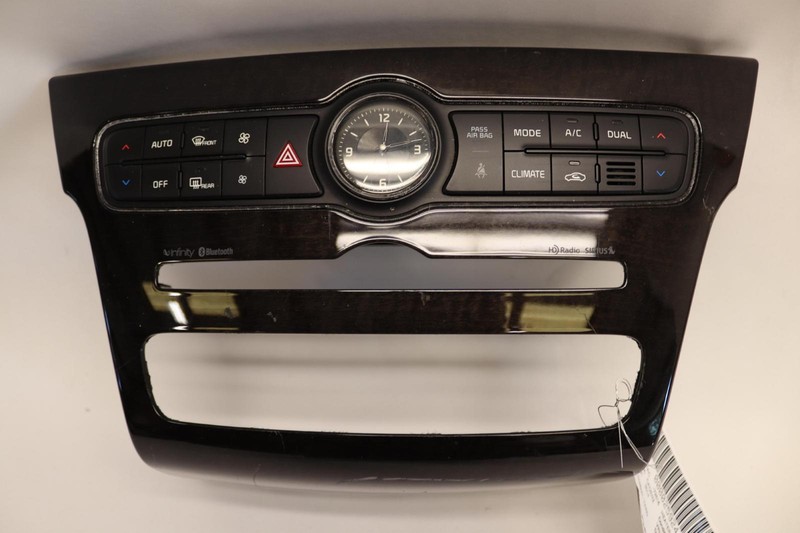 2014-2016 KIA CADENZA DASH HVAC HEATER TEMPERATURE CLIMATE CLOCK W/ BEZEL OEM