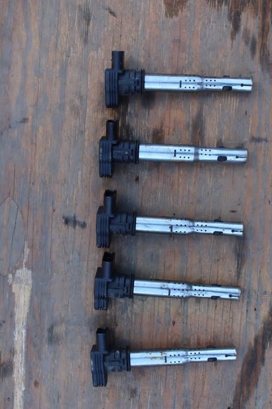 2009 VOLKSWAGEN JETTA ENGINE IGNITION COILS 5 PIECES 2.5L
